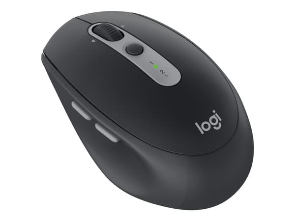 Logitech M590 Silent - Mus - högerhänt - optisk - 7 knappar - trådlös - Bluetooth, 2.4 GHz - trådlös USB-mottagare - grafitton