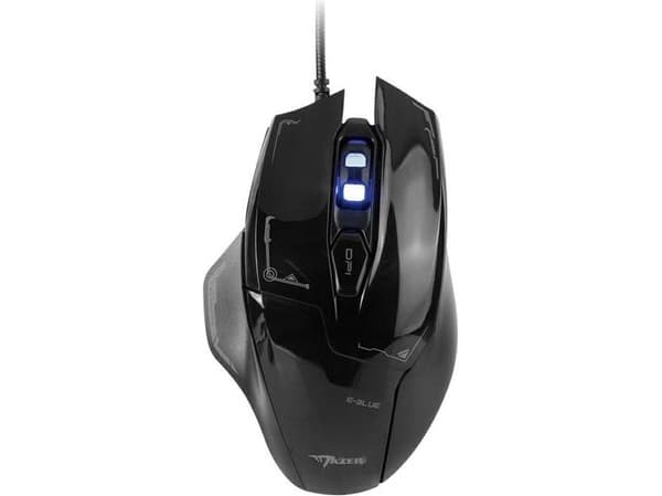 E-blue Mazer M642, högerhand, Optisk, USB Type-A, 2500 DPI, Svart