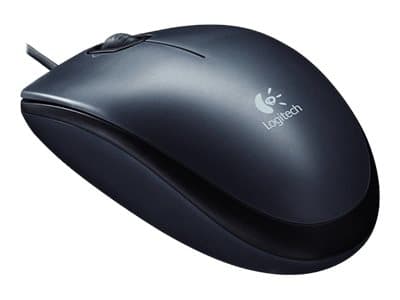 Logitech M100 - Mus - høyre- og venstrehåndet - optisk - 3 knapper - kablet - USB - svart