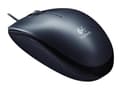 Miniatyrbilde 5 av 5: Logitech M100 - Mus - høyre- og venstrehåndet - optisk - 3 knapper - kablet - USB - svart