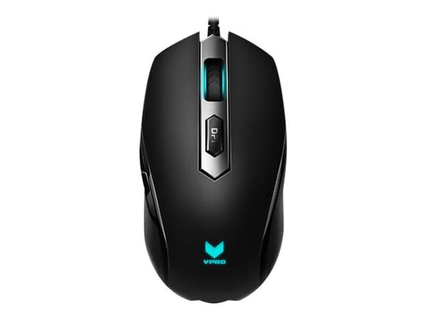 Rapoo VPRO V210 - Mus - ergonomisk - högerhänt - optisk - 6 knappar - kabelansluten - USB - svart
