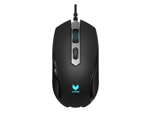 Rapoo VPRO V210 - Mus - ergonomisk - högerhänt - optisk - 6 knappar - kabelansluten - USB - svart