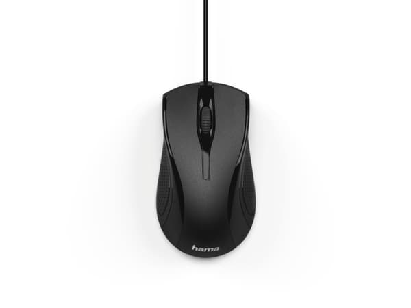 Hama MC-200 - Mus - optisk - 3 knappar - kabelansluten - USB - svart