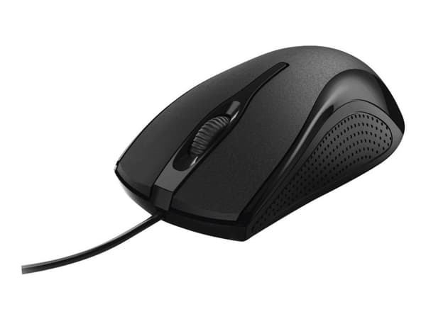 Hama MC-200 - Mus - optisk - 3 knappar - kabelansluten - USB - svart Svart