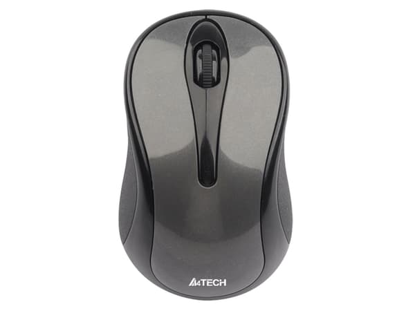 A4Tech V-Track G3-280A - Mus - höger- och vänsterhänta - optisk - 3 knappar - trådlös - 2.4 GHz - trådlös USB-mottagare