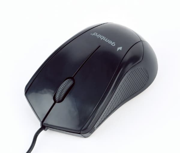 Gembird MUS-3B-02, Molempikätinen, Optinen, USB A-tyyppi, 1000 DPI, Musta
