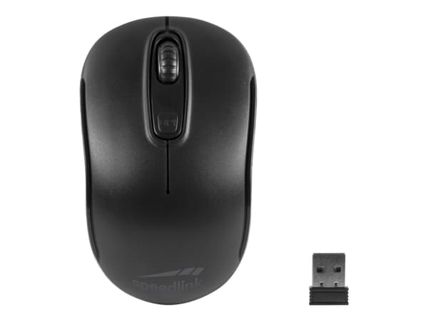 SPEEDLINK Ceptica - Mus - höger- och vänsterhänta - 3 knappar - trådlös - 2.4 GHz - trådlös USB-mottagare - svart