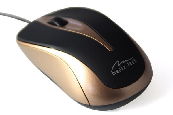 Media-Tech PLANO MT1091MO - Mus - ergonomisk - optisk - 3 knapper - kablet - USB