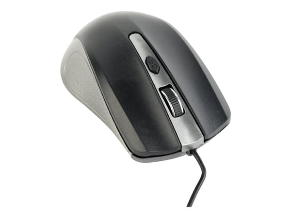 Gembird MUS-4B-01-GB - Mus - optisk - 4 knappar - kabelansluten - USB - rymdgrå/svart - blåsa