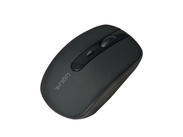 LogiLink ID0078A, Ambidextrous, Optisk, Bluetooth, 1600 DPI, Svart Svart