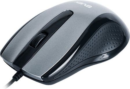 SVEN RX-515 Silent, Ambidextrous, Optisk, USB Type-A, 800 DPI, Svart, Grå