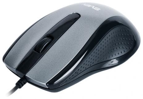 SVEN RX-515 Silent, Ambidextrous, Optisk, USB Type-A, 800 DPI, Svart, Grå Svart, Grå
