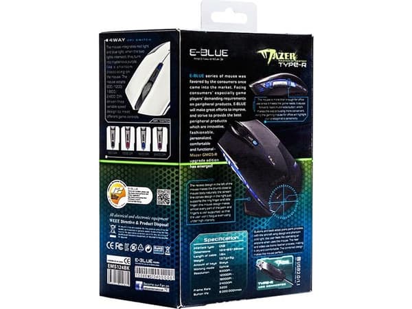 E-Blue Mazer R mus (EMS124BK)