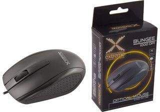 EXTREME BUNGEE XM110K - Mus - optisk - 3 knappar - kabelansluten - USB - svart