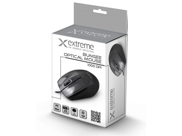 EXTREME BUNGEE XM110K - Mus - optisk - 3 knappar - kabelansluten - USB - svart
