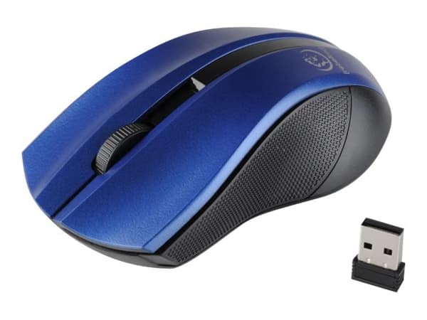 Rebeltec Galaxy - Mus - optisk - 3 knapper - trådløs - 2.4 GHz - USB trådløs mottaker - blå