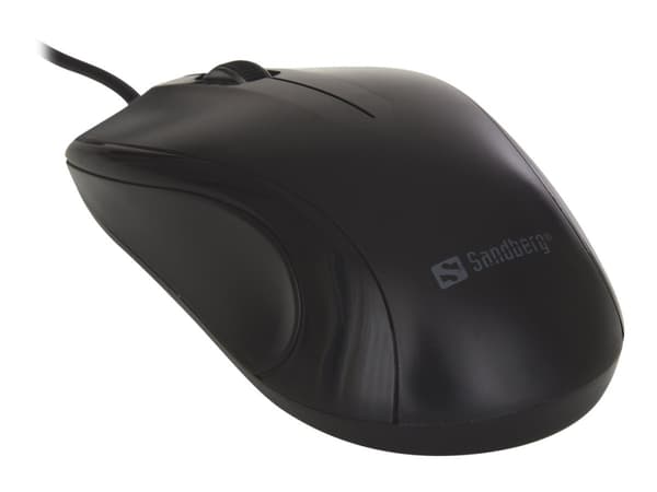 Sandberg USB Mouse, Oikeakätinen, Optinen, USB A-tyyppi, 1200 DPI, Musta