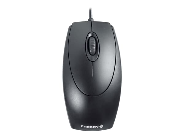 CHERRY WheelMouse - Mus - höger- och vänsterhänta - optisk - 3 knappar - kabelansluten - PS/2, USB - svart