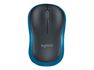 Logitech M185 - Mus - optinen - trådløs - 2,4 GHz - trådløs modtager (USB) - blå