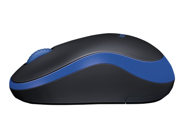 Logitech M185 - Mus - optinen - trådløs - 2,4 GHz - trådløs modtager (USB) - blå