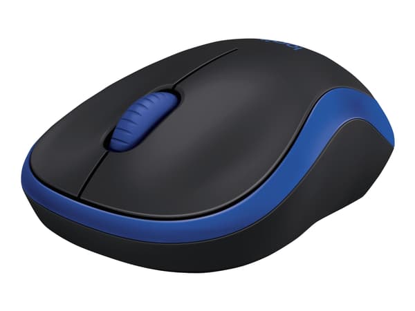 Logitech M185 - Mus - optinen - trådløs - 2,4 GHz - trådløs modtager (USB) - blå musta, Sininen