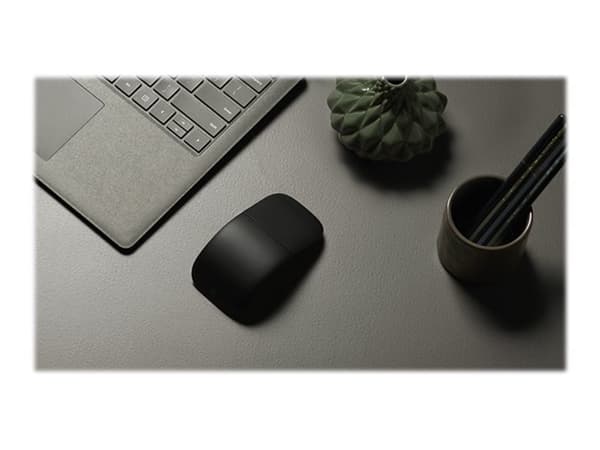 Microsoft Arc Mouse - Mus - optisk - 2 knapper - trådløs - Bluetooth 4.1 LE - svart