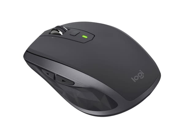 Logitech MX Anywhere 2S - Mus - laser - 7 knapper - trådløs - 2.4 GHz, Bluetooth - USB trådløs mottaker - grafitt Grafitt
