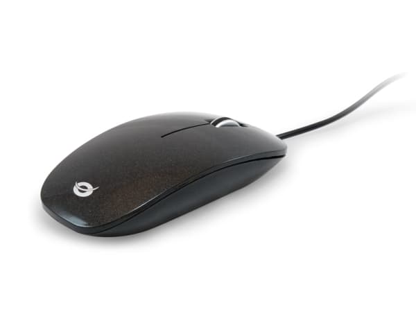 Conceptronic CLLM3BDESK, Molempikätinen, Optinen, USB A-tyyppi, 800 DPI, Musta, Harmaa