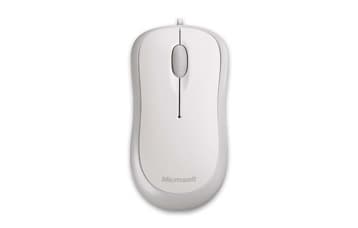 Microsoft Ready Mouse - Mus - optisk - 3 knapper - kablet - USB - hvit