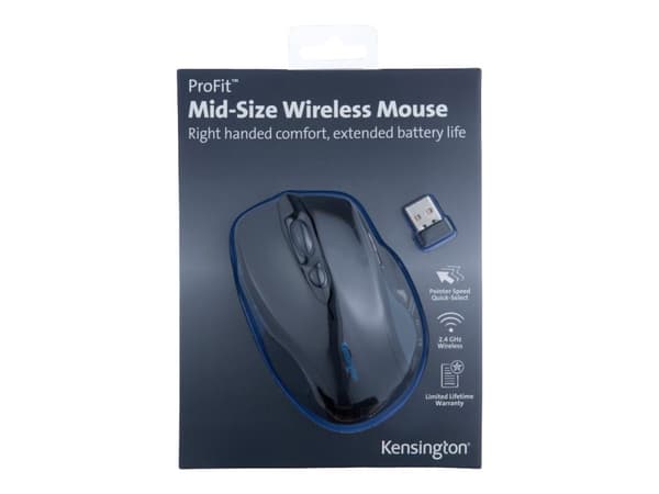 Kensington k72405eu, Oikeakätinen, Optinen, Langaton RF, 1600 DPI, Musta