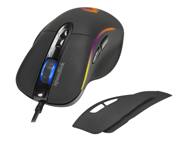 SPEEDLINK SICANOS RGB Gaming - Mus - optisk - 7 knapper - kablet - USB - svart
