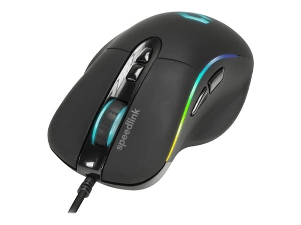 SPEEDLINK SICANOS RGB Gaming - Mus - optisk - 7 knapper - kablet - USB - svart