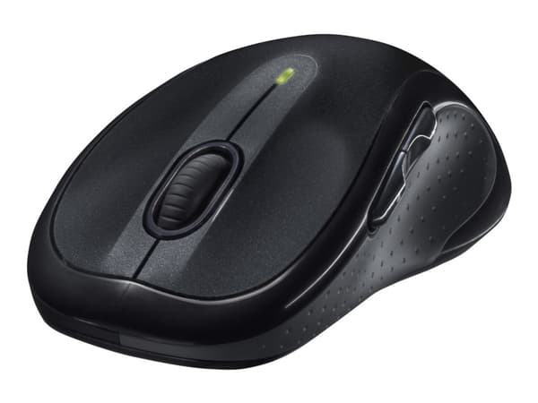 Logitech M510 - Mus - høyrehendt - laser - 7 knapper - trådløs - 2.4 GHz - USB trådløs mottaker - for Core Innovations CLT136401 Sort