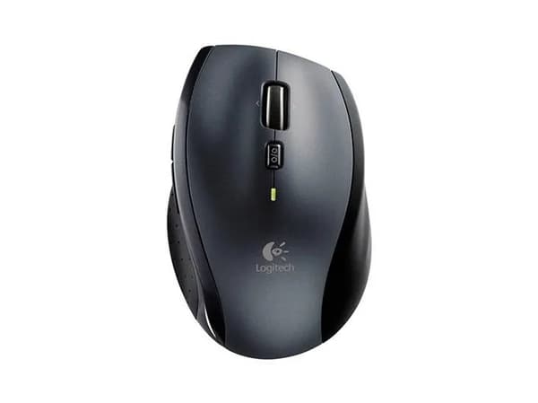 Logitech M705 - Mus - høyrehendt - laser - 7 knapper - trådløs - 2.4 GHz - USB trådløs mottaker - sølv