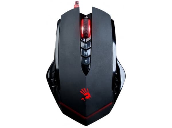 A4Tech Bloody Gaming V8MA Activated - Mus - optisk - 8 knapper - kablet - USB - svart