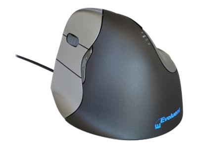 Evoluent VerticalMouse 4 Left - Pystyhiiri - vasenkätinen - optinen - 6 painiketta - langallinen - USB-portti musta