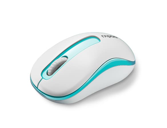 Rapoo M10 PLUS - Mus - optisk - 3 knappar - trådlös - 2.4 GHz - trådlös USB-mottagare - blå