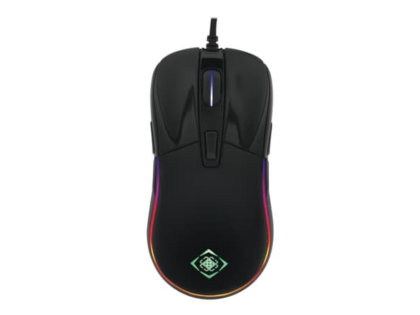 DELTACO GAMING GAM-085 - Mus - höger- och vänsterhänta - optisk - kabelansluten - USB - svart