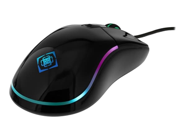DELTACO GAMING GAM-085 - Mus - höger- och vänsterhänta - optisk - kabelansluten - USB - svart Svart