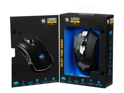iBOX Aurora A-3 - Mus - optisk - 6 knappar - kabelansluten - USB - svart