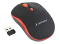 Pikkukuva 2 / 5: Gembird WIRELESS OPTICAL MOUSE MUSW-4B-03-R 1600DP - Maus, Molempikätinen, Optinen, Langaton RF, 1600 DPI, Musta, Punainen
