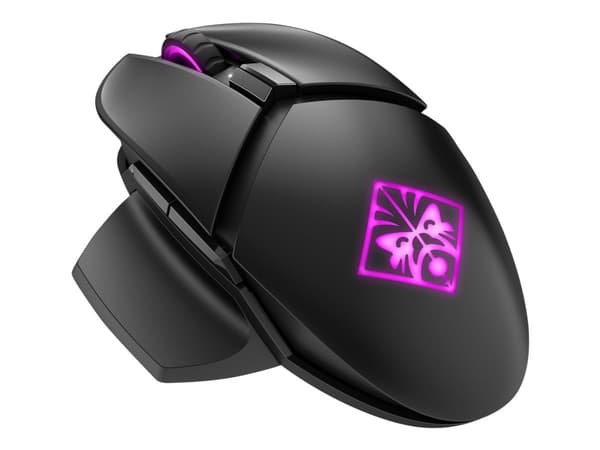 OMEN by HP Photon - Mus - Optisk - 11 knapper - Trådløs - Op til 16.000 DPI - Trådløs modtager (USB) - QI-opladning
