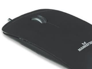 Manhattan 177658, Ambidextrous, Optisk, USB Type-A, 1000 DPI, Svart