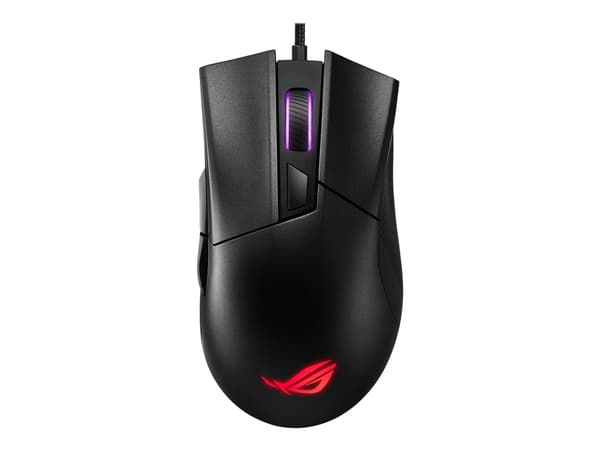 ASUS ROG Gladius II Core - Mus - högerhänt - optisk - kabelansluten - USB - svart - för 15; ROG Strix G15; ROG Zephyrus Duo 15; ROG Zephyrus G14; TUF