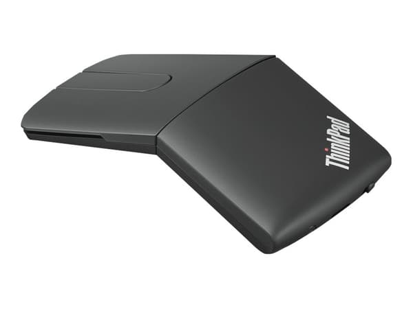 Lenovo ThinkPad X1 Presenter Mouse - Mus - höger- och vänsterhänta - laser - 3 knappar - trådlös - Bluetooth 5.0, 2.4 GHz - trådlös USB-mottagare - s Svart