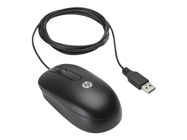 HP - Mus - optisk - 3 knappar - kabelansluten - USB