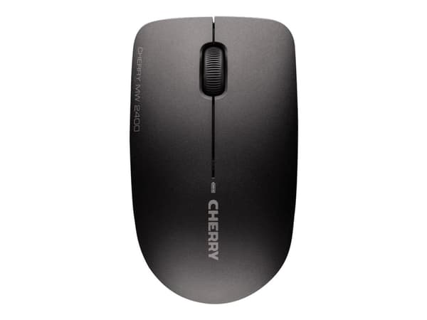 CHERRY MW 2400 - Hiiri - oikea- ja vasenkätinen - optinen - 3 painiketta - langaton - 2,4 GHz - langaton vastaanotin (USB) - musta