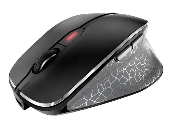 CHERRY MW 8 ERGO - Mus - ergonomisk - høyrehendt - optisk - 7 knapper - trådløs - RF, 2.4 GHz, Bluetooth 4.0 - USB trådløs mottaker