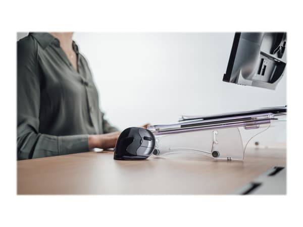 BakkerElkhuizen Evoluent D, Oikeakätinen, Vaakasuuntainen muotoilu, USB A-tyyppi, 3200 DPI, Musta