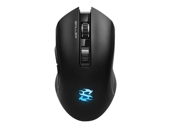 Sharkoon SKILLER SGM3 - Mus - optisk - 7 knappar - trådlös, kabelansluten - USB, 2.4 GHz - svart